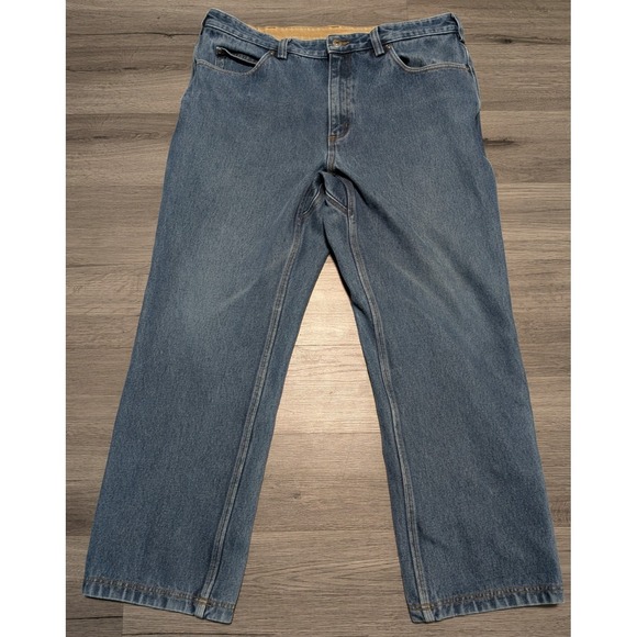 Duluth Pack Other - Duluth Trading Men's Fleece Lined Medium Wash Relaxed Fit Denim Blue Jeans 38x30